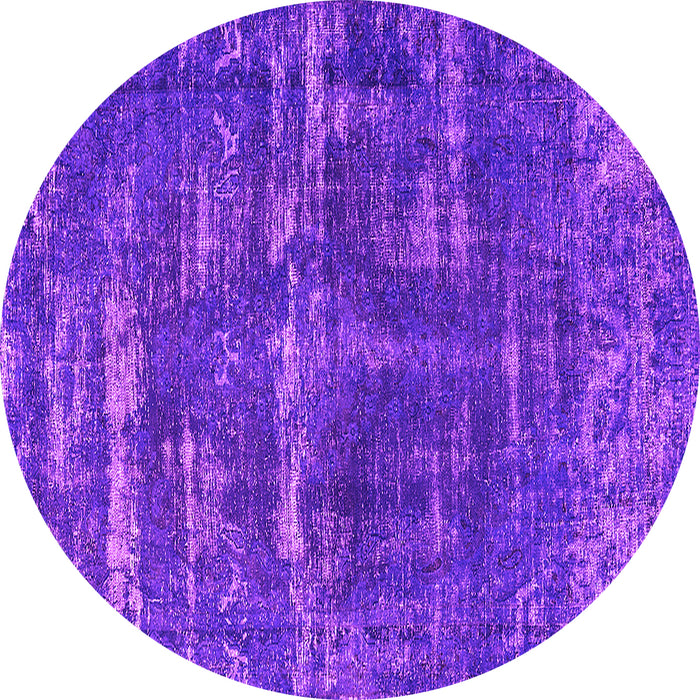 Round Machine Washable Oriental Pink Industrial Rug, wshurb3069pnk