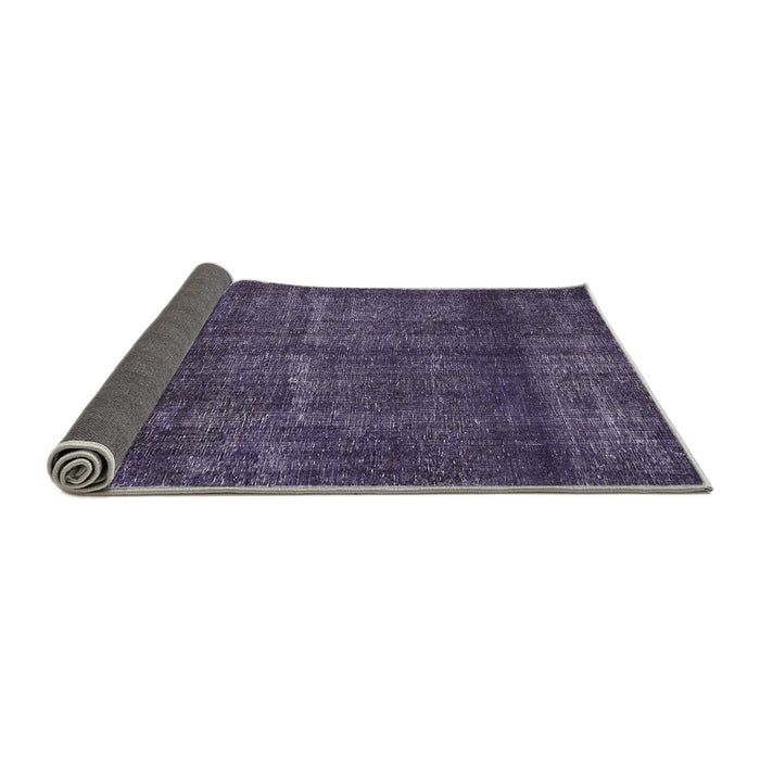 Sideview of Mid-Century Modern Purple Oriental Rug, urb3070