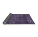 Sideview of Mid-Century Modern Purple Oriental Rug, urb3070