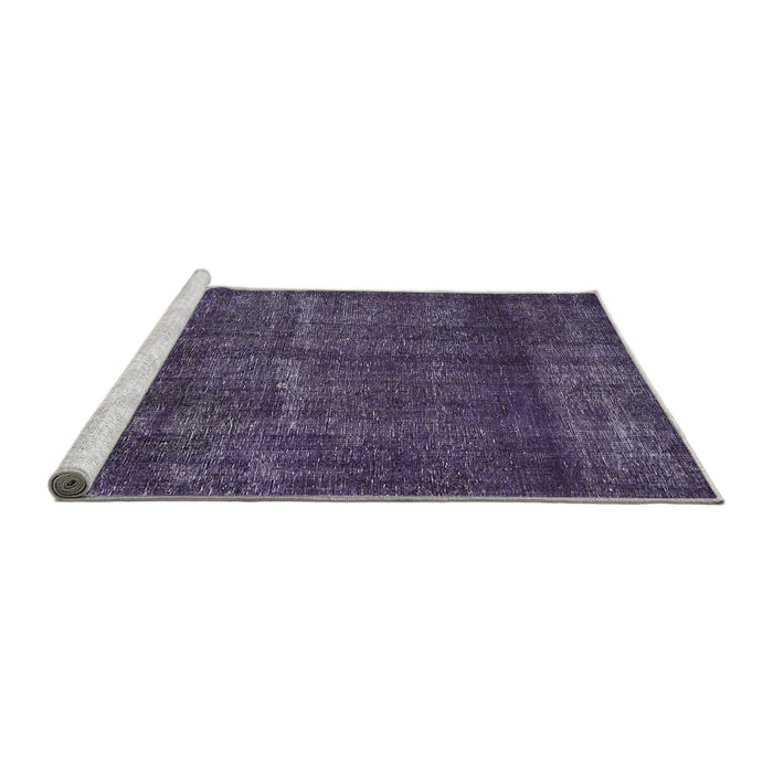 Sideview of Machine Washable Industrial Modern Purple Rug, wshurb3070