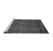 Sideview of Machine Washable Oriental Gray Industrial Rug, wshurb3070gry