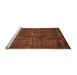 Sideview of Machine Washable Oriental Orange Industrial Area Rugs, wshurb3070org