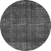 Round Oriental Gray Industrial Rug, urb3070gry