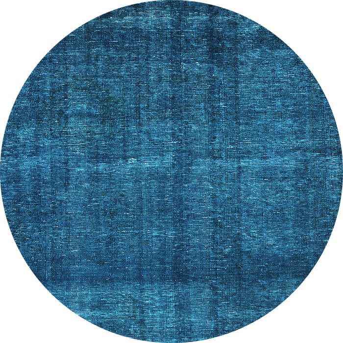 Round Oriental Light Blue Industrial Rug, urb3070lblu