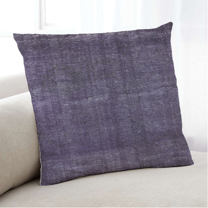 Lifestyle Image of Mid-Century Modern Urban Square Purple Throw Pillow, 18 inch by 18 inch, pwurb3070