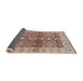 Sideview of Mid-Century Modern Sienna Brown Oriental Rug, urb3071