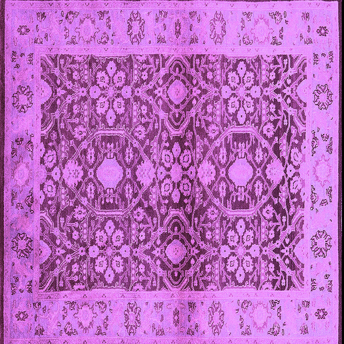 Square Oriental Purple Industrial Rug, urb3071pur