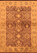 Machine Washable Oriental Orange Industrial Area Rugs, wshurb3071org