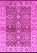 Machine Washable Oriental Pink Industrial Rug, wshurb3071pnk