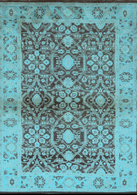 Oriental Light Blue Industrial Rug, urb3071lblu