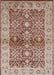 Machine Washable Industrial Modern Sienna Brown Rug, wshurb3071