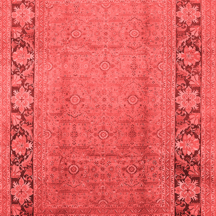 Machine Washable Oriental Red Industrial Rug, wshurb3072red