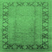 Square Oriental Emerald Green Industrial Rug, urb3072emgrn