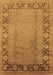 Machine Washable Oriental Brown Industrial Rug, wshurb3072brn