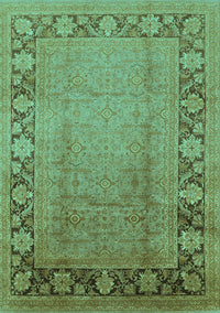 Oriental Turquoise Industrial Rug, urb3072turq