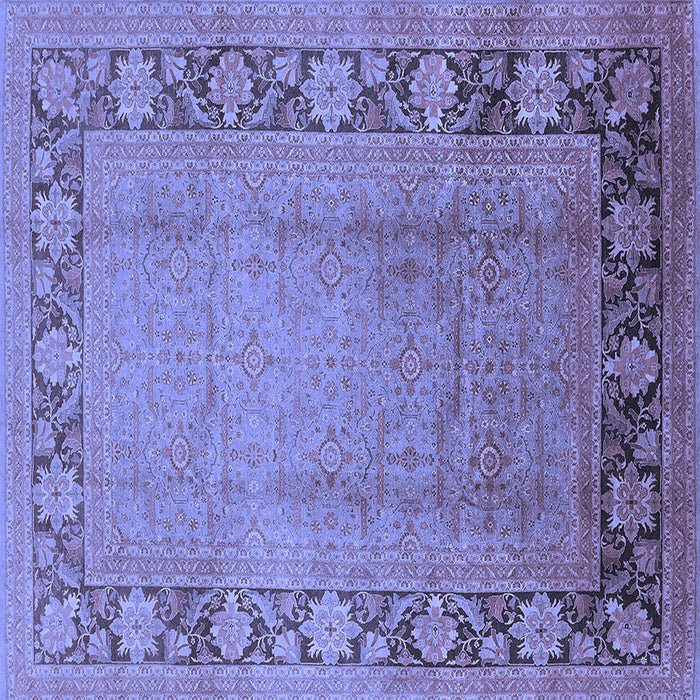 Square Oriental Blue Industrial Rug, urb3072blu