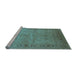 Sideview of Machine Washable Oriental Light Blue Industrial Rug, wshurb3073lblu