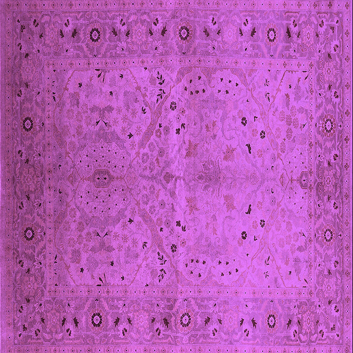 Square Machine Washable Oriental Purple Industrial Area Rugs, wshurb3073pur