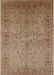 Mid-Century Modern Light Brown Oriental Rug, urb3073