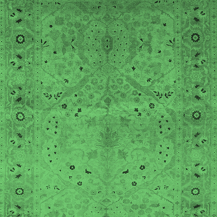 Oriental Emerald Green Industrial Rug, urb3073emgrn