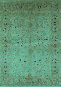 Oriental Turquoise Industrial Rug, urb3073turq