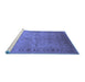 Sideview of Machine Washable Oriental Blue Industrial Rug, wshurb3073blu