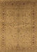 Machine Washable Oriental Brown Industrial Rug, wshurb3073brn