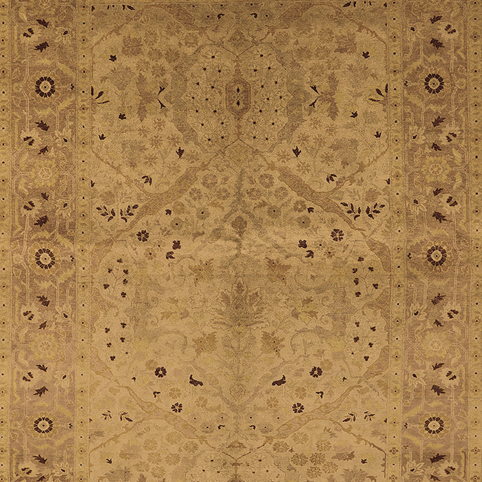 Machine Washable Oriental Brown Industrial Rug, wshurb3073brn