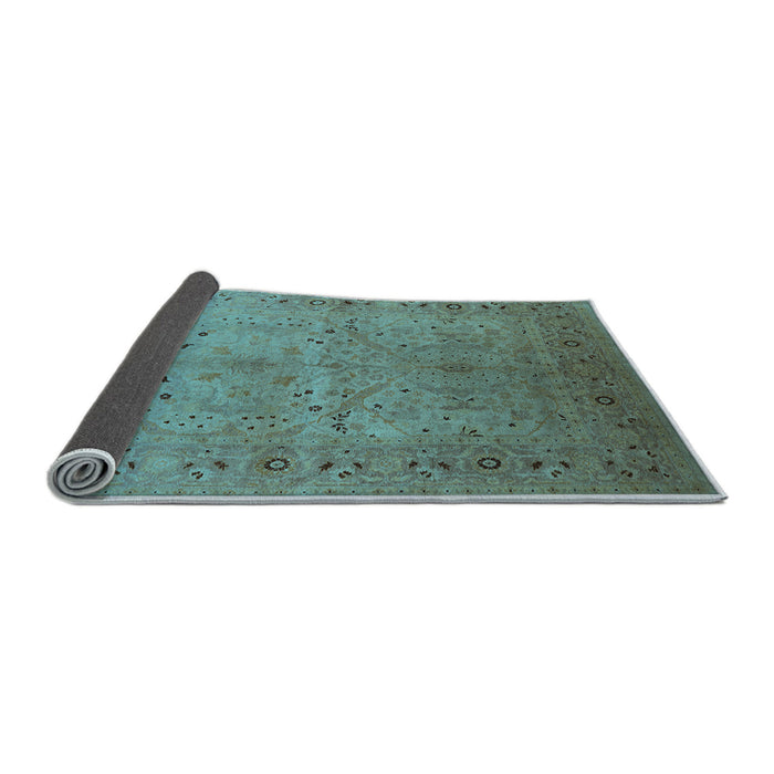 Sideview of Oriental Light Blue Industrial Rug, urb3073lblu