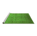 Sideview of Machine Washable Oriental Green Industrial Area Rugs, wshurb3073grn