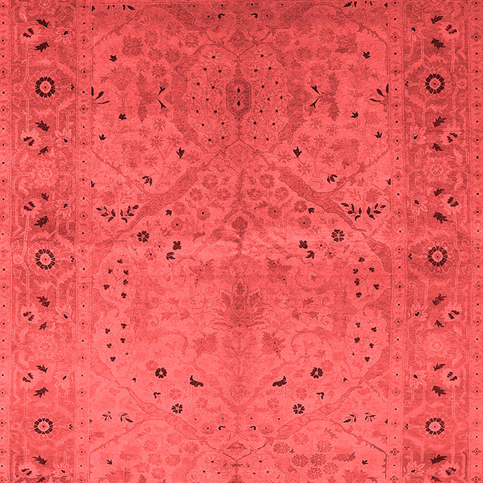 Machine Washable Oriental Red Industrial Rug, wshurb3073red