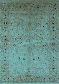 Oriental Light Blue Industrial Rug, urb3073lblu