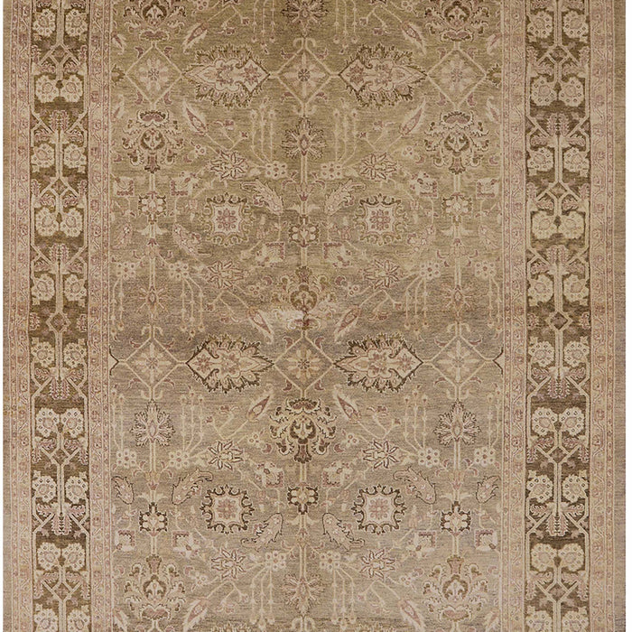 Mid-Century Modern Light Brown Oriental Rug, urb3074