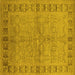 Square Oriental Yellow Industrial Rug, urb3074yw