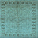 Square Oriental Light Blue Industrial Rug, urb3074lblu