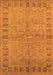 Machine Washable Oriental Orange Industrial Area Rugs, wshurb3074org