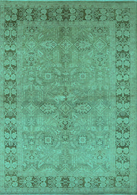 Oriental Turquoise Industrial Rug, urb3074turq