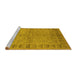 Sideview of Machine Washable Oriental Yellow Industrial Rug, wshurb3074yw