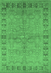 Oriental Emerald Green Industrial Rug, urb3074emgrn