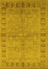 Oriental Yellow Industrial Rug, urb3074yw