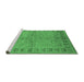 Sideview of Machine Washable Oriental Emerald Green Industrial Area Rugs, wshurb3074emgrn