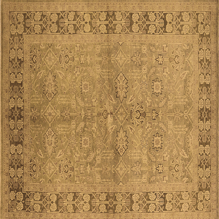 Square Oriental Brown Industrial Rug, urb3074brn