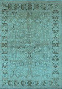 Oriental Light Blue Industrial Rug, urb3074lblu