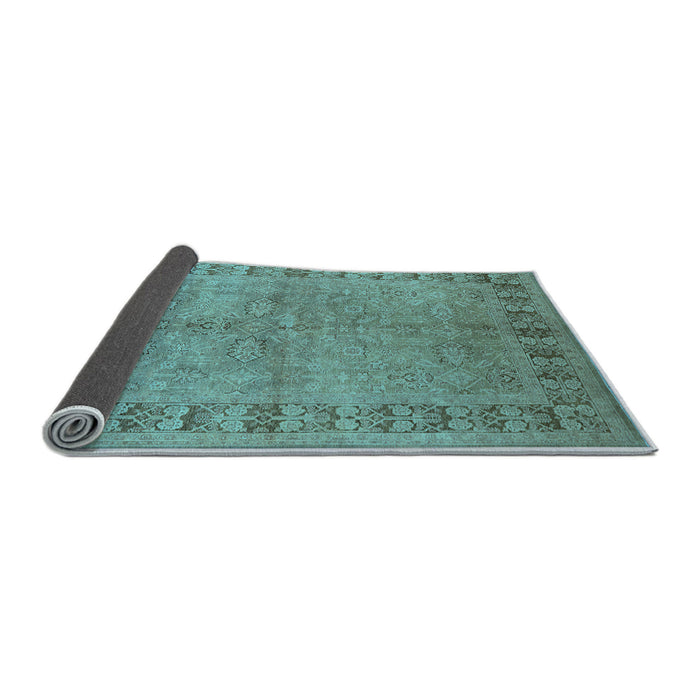 Sideview of Oriental Light Blue Industrial Rug, urb3074lblu