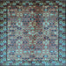 Square Oriental Light Blue Industrial Rug, urb3075lblu