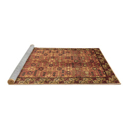 Sideview of Machine Washable Oriental Brown Industrial Rug, wshurb3075brn