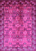 Machine Washable Oriental Pink Industrial Rug, wshurb3075pnk