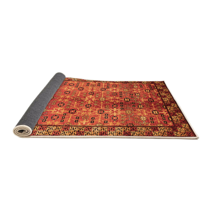 Sideview of Oriental Orange Industrial Rug, urb3075org