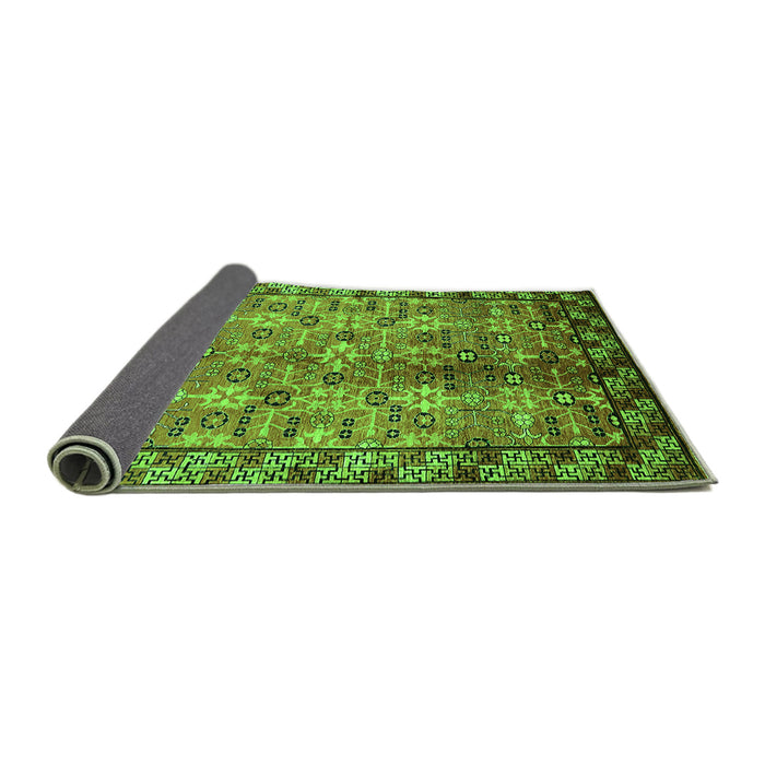 Sideview of Oriental Green Industrial Rug, urb3075grn