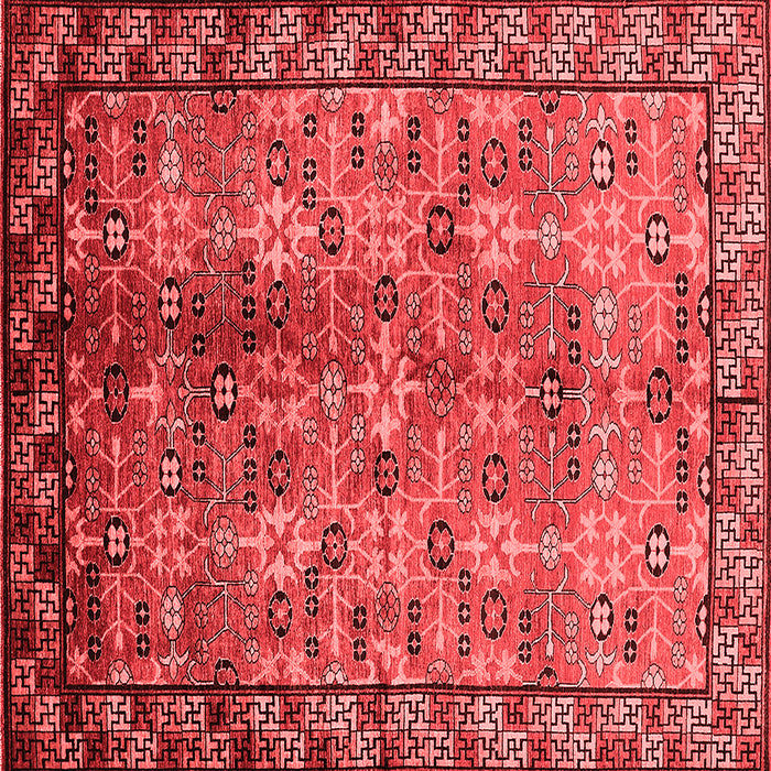 Machine Washable Oriental Red Industrial Rug, wshurb3075red